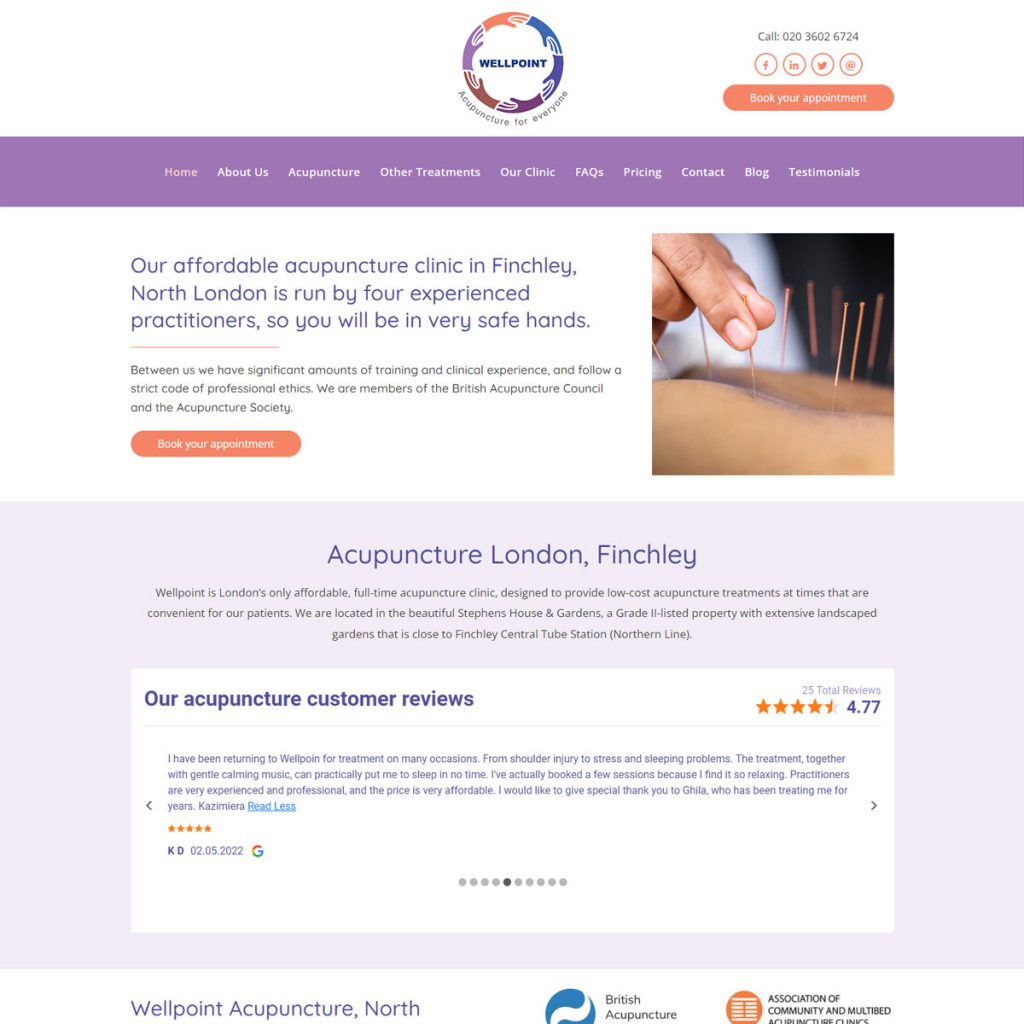 Wellpoint Acupuncture website