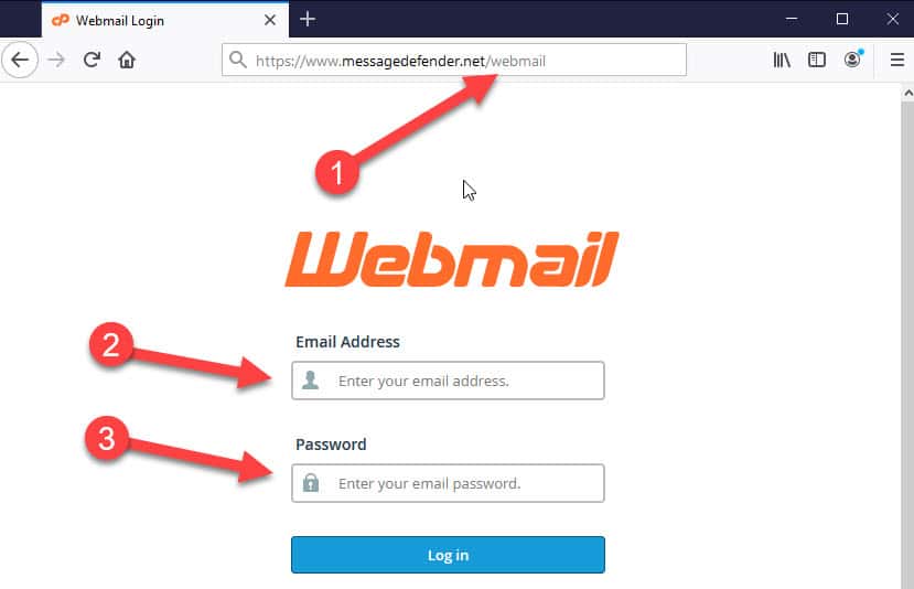 login to your cpanel roundcube webmail