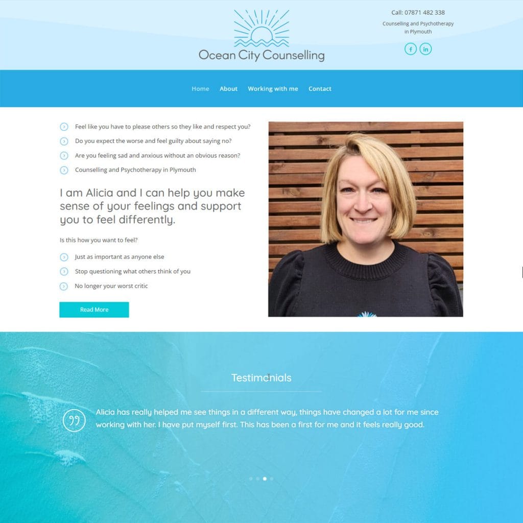 Ocean City Counselling website