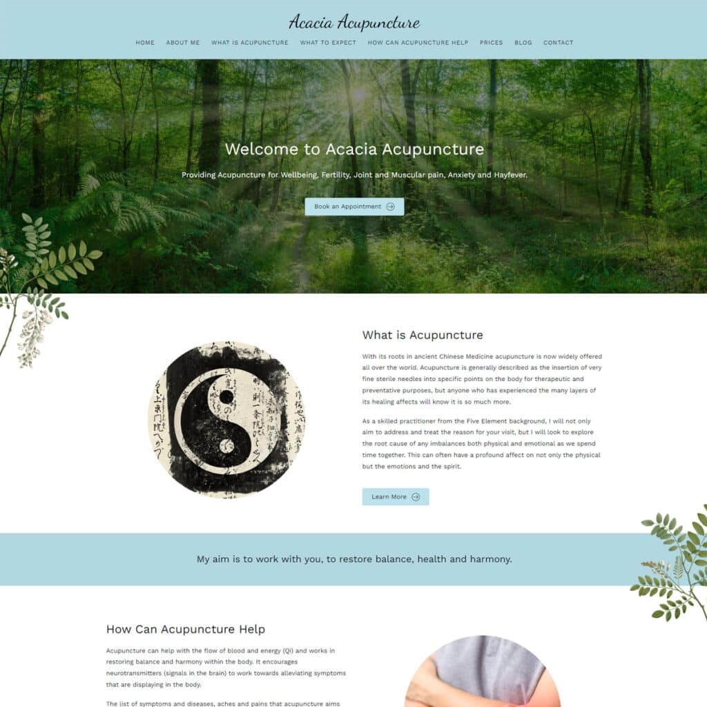 Acacia Acupuncture website