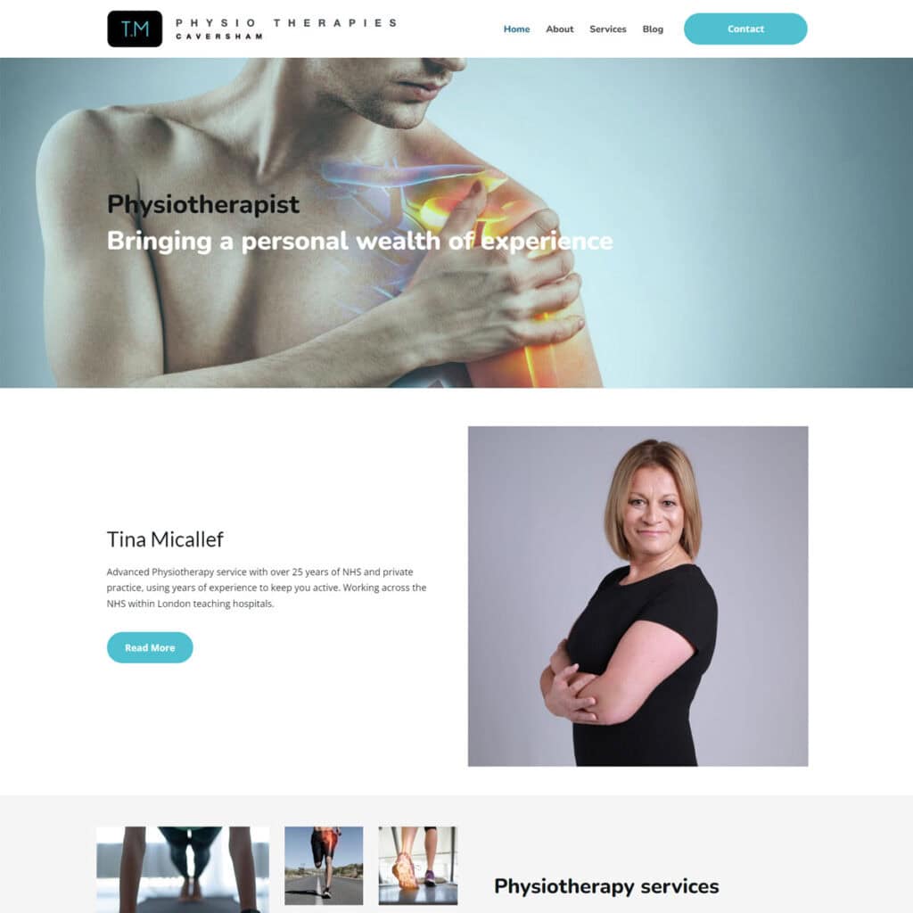 TM Physio Therapies website