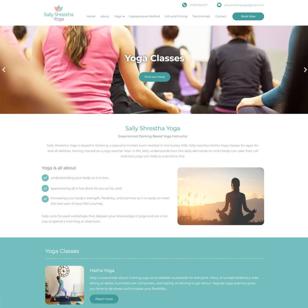 Sally Shrestha Yoga website