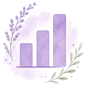 Watercolour bar chart illustration representing increasing website enquiries.