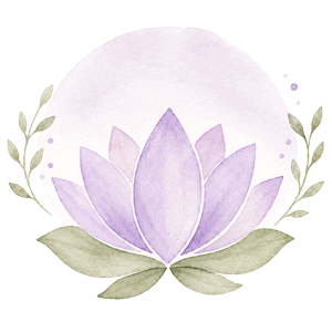 Watercolour lotus illustration representing a website that reflects a therapist’s practice and values.
