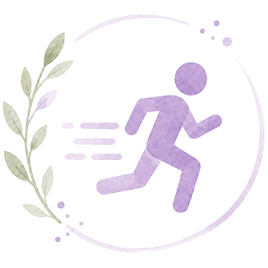 Watercolour running figure representing visitors leaving a website without making contact.