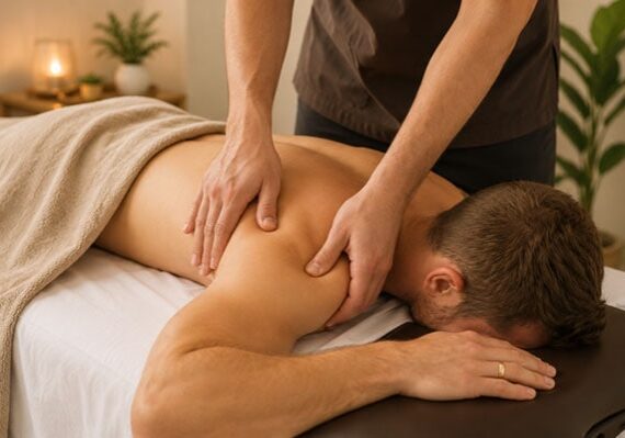 Massage therapy treatment for relaxation and muscle tension